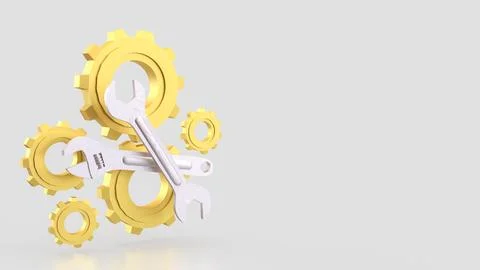 The Tool and Gear for fix or repair concept 3d Rendering. Stock Illustration