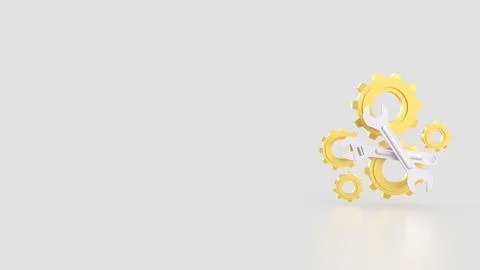 The Tool and Gear for fix or repair concept 3d Rendering. Stock Illustration