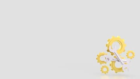 The Tool and Gear for fix or repair concept 3d Rendering. Stock Illustration