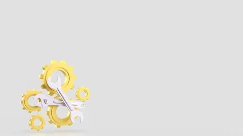 The Tool and Gear for fix or repair concept 3d Rendering. Stock Illustration