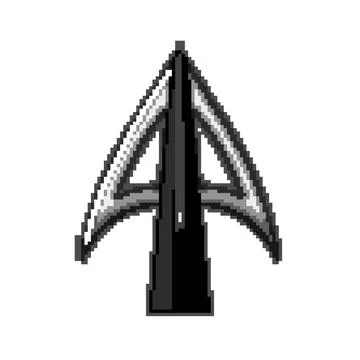 Tool arrowhead pixel art vector illustration Stock Illustration