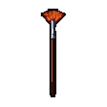 Tool artist paint brush pixel art vector illustration Stock Illustration