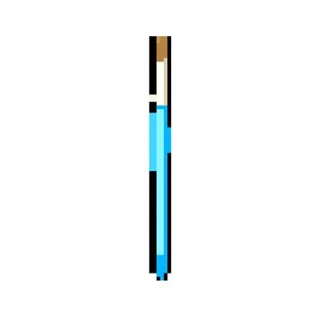 Tool artist paint brush pixel art vector illustration Stock Illustration