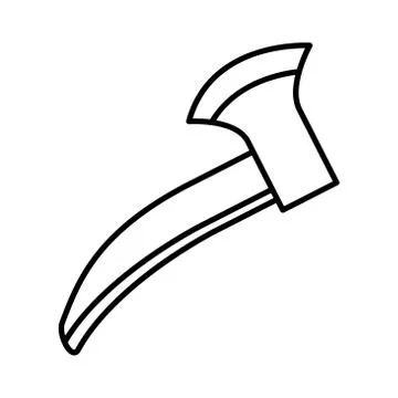 Tool ax line style icon Stock Illustration