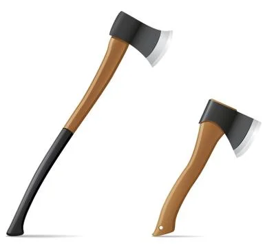 Tool axe with wooden handle illustration Stock Illustration