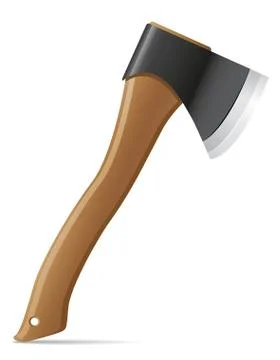 Tool axe with wooden handle vector illustration Stock Illustration