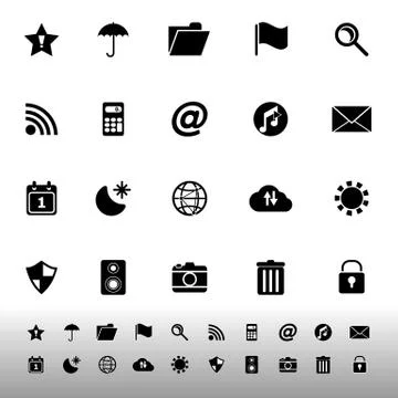 Tool bar icons on white background Illustrazione stock