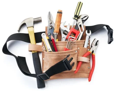 Tool belt with tools Stock Photos
