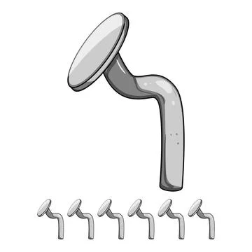 Tool bent nail cartoon vector graphic Ilustração Stock