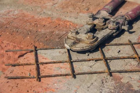 Tool for biting metal. Construction tool close-up. Stock Photos