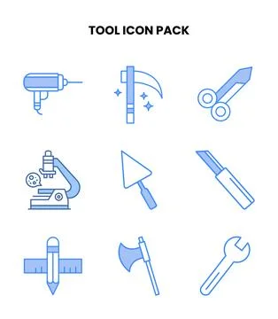 Tool Blue UI Icons Pack Ilustración de archivo
