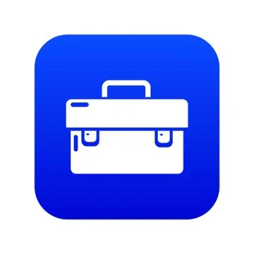 Tool box icon blue vector 스톡 일러스트