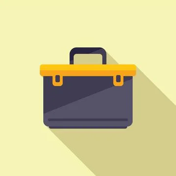 Tool box icon flat vector. Phone mobile Illustrazione stock