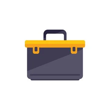 Tool box icon flat vector. Phone mobile 스톡 일러스트
