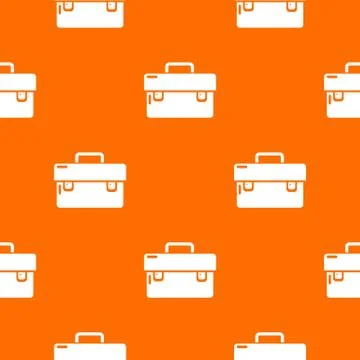 Tool box pattern orange Stock Illustration