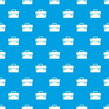 Tool box pattern vector seamless blue Stock Illustration