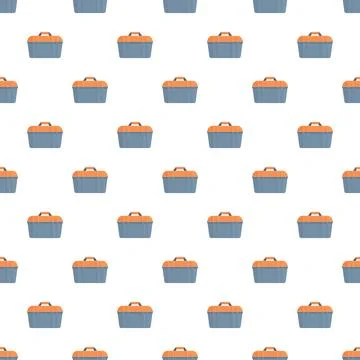 Tool box seamless pattern for repair and maintenance Stock Illustration