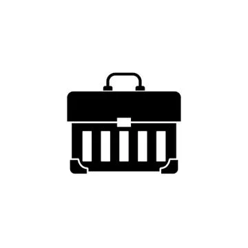 Tool box solid icon, build repair elements Stock Illustration