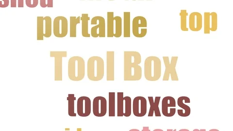 Tool Box Word Cloud Animated Isolated 库存影片 107233347