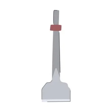 Tool brick chisel cartoon vector illustration Illustrazione stock