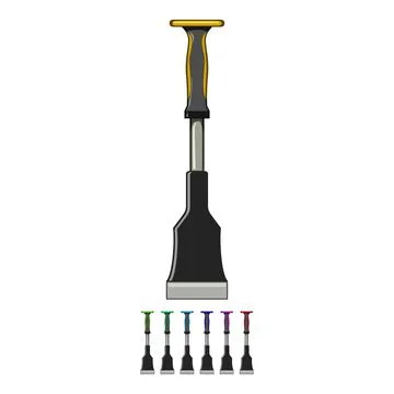 Tool brick chisel cartoon vector graphic Stock Illustration