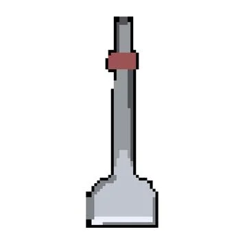 Tool brick chisel pixel art vector illustration Stock Illustration
