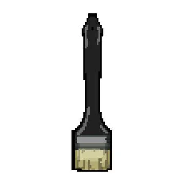 Tool brush paint pixel art vector illustration Stock Illustration