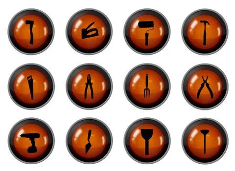 Tool Buttons Stock Illustration