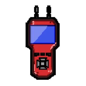 Tool car diagnostic scanner pixel art vector illustration Stock Illustration