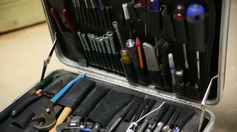 Tool Case Tilt Down Stock Footage 57754321
