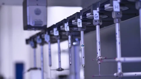 Tool Changing of Professional 3D Measuring Machine Automatic CNC, Inspection 動画素材 124580365