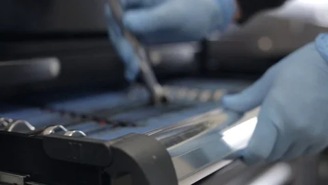 Tool Chest - Removing a Spanner Stock Footage 76080621