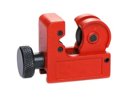 Tool for cutting thin tubes on white background Stock Photos
