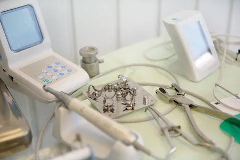 A tool for the dentist before working in his office Stock Photos