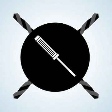 Tool  design. circle icon. flat illustration , editable vector Illustrazione stock