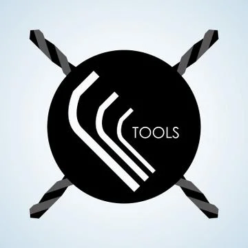 Tool  design. circle icon. flat illustration , editable vector Illustrazione stock