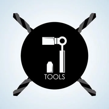 Tool  design. circle icon. flat illustration , editable vector Illustrazione stock