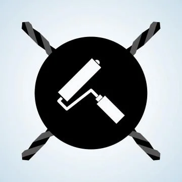 Tool  design. circle icon. flat illustration , editable vector Illustrazione stock