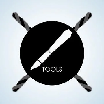 Tool  design. circle icon. flat illustration , editable vector Illustrazione stock