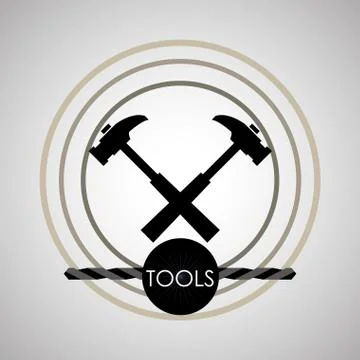 Tool  design. circle icon. flat illustration , editable vector Stock Illustration