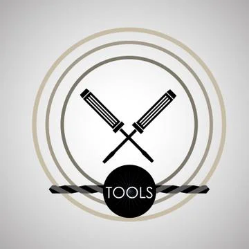 Tool  design. circle icon. flat illustration , editable vector Stock Illustration