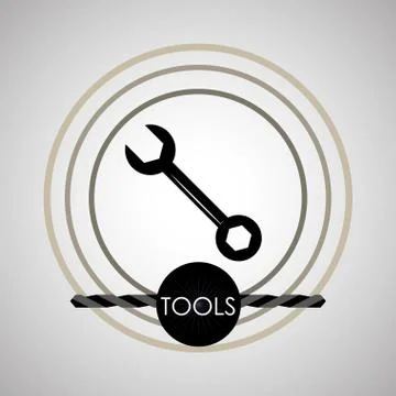 Tool  design. circle icon. flat illustration , editable vector Illustrazione stock