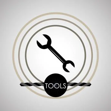 Tool  design. circle icon. flat illustration , editable vector Illustrazione stock