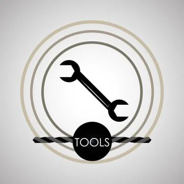Tool  design. circle icon. flat illustration , editable vector Stock Illustration