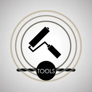 Tool  design. circle icon. flat illustration , editable vector Stock Illustration