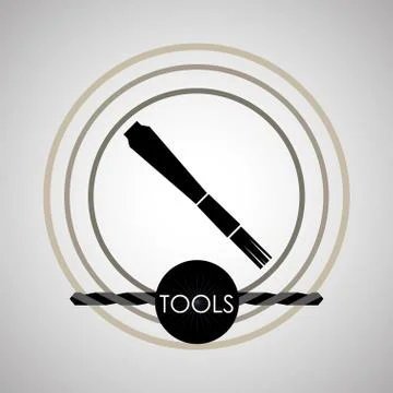 Tool  design. circle icon. flat illustration , editable vector Stock Illustration