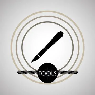 Tool  design. circle icon. flat illustration , editable vector Illustrazione stock
