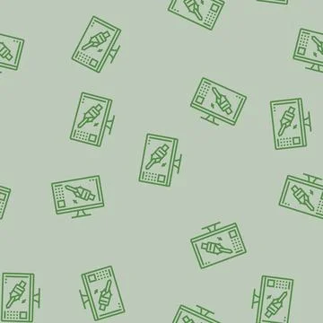 Tool design mechanical engineer line seamless pattern Illustrazione stock