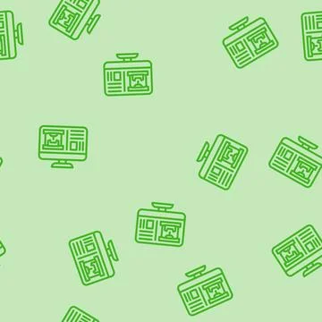 Tool design mechanical engineer line vector seamless pattern Illustrazione stock