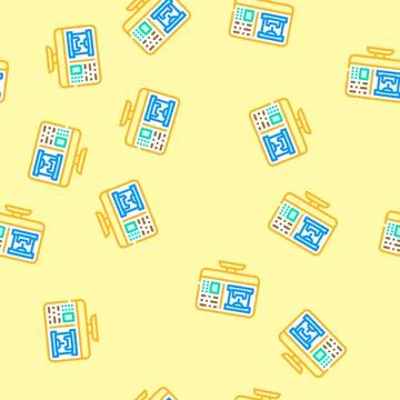 Tool design mechanical engineer vector seamless pattern Illustrazione stock